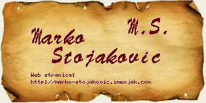 Marko Stojaković vizit kartica